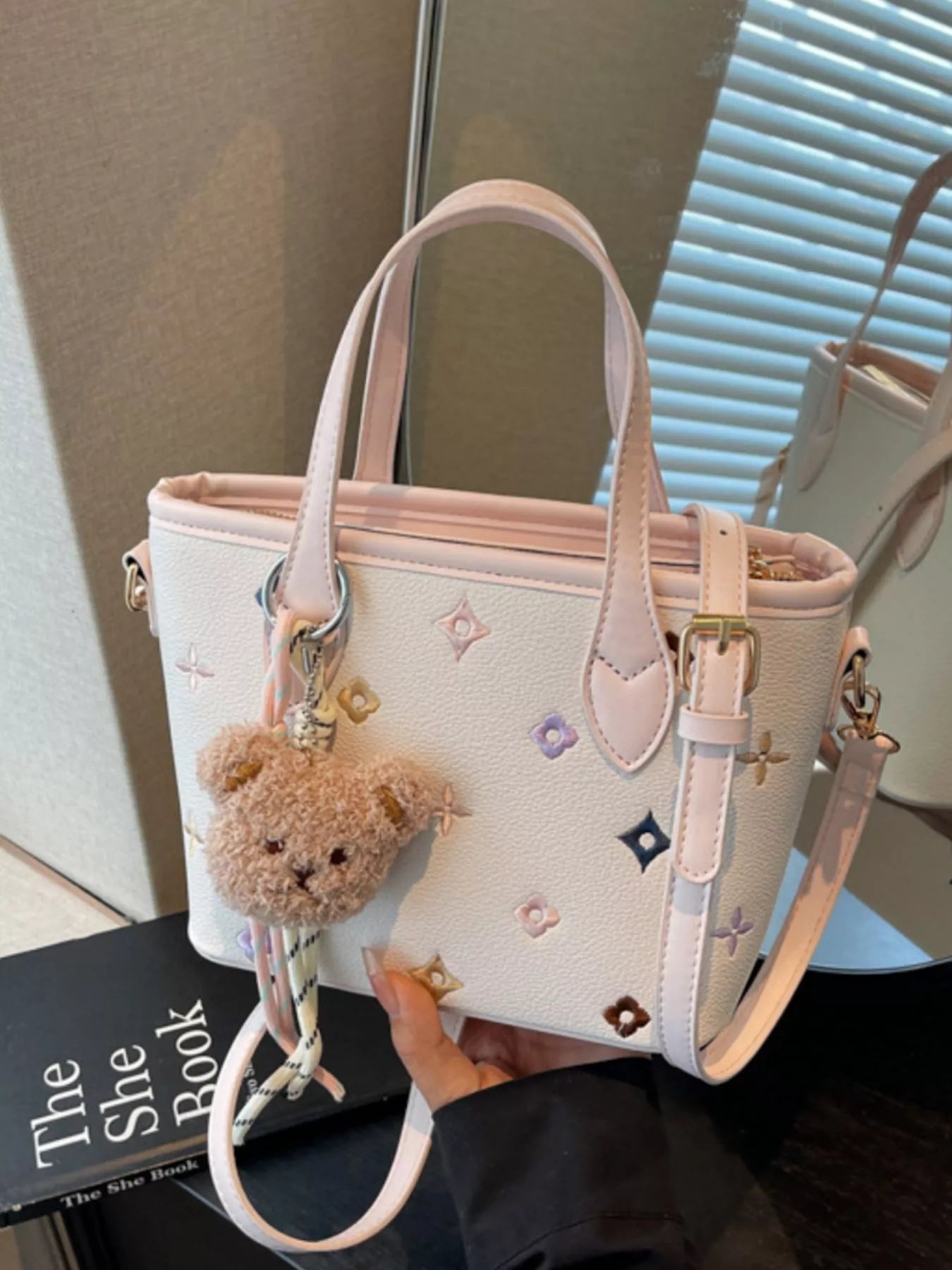 Embroidered Pattern Crossbody Bag