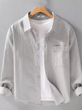 Men's Plus Size Button Up Long Sleeve Shirt