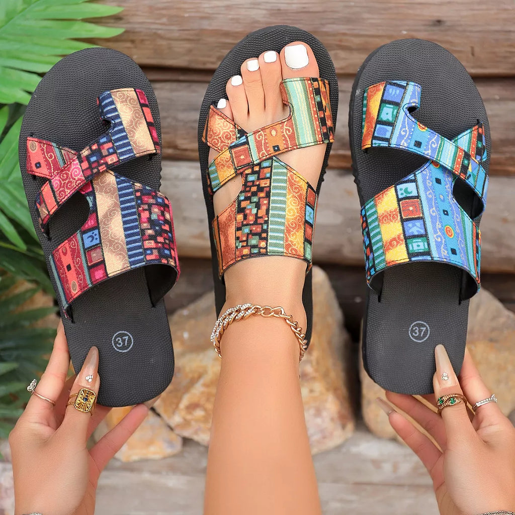 Toe Loop Flats Sandals