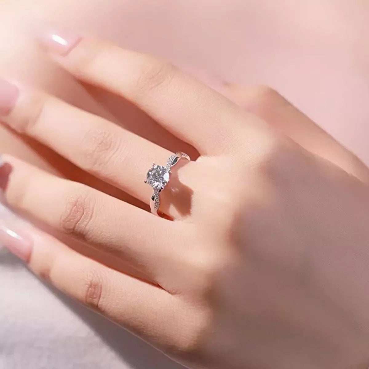 1 Carat Moissanite 925 Sterling Silver Ring