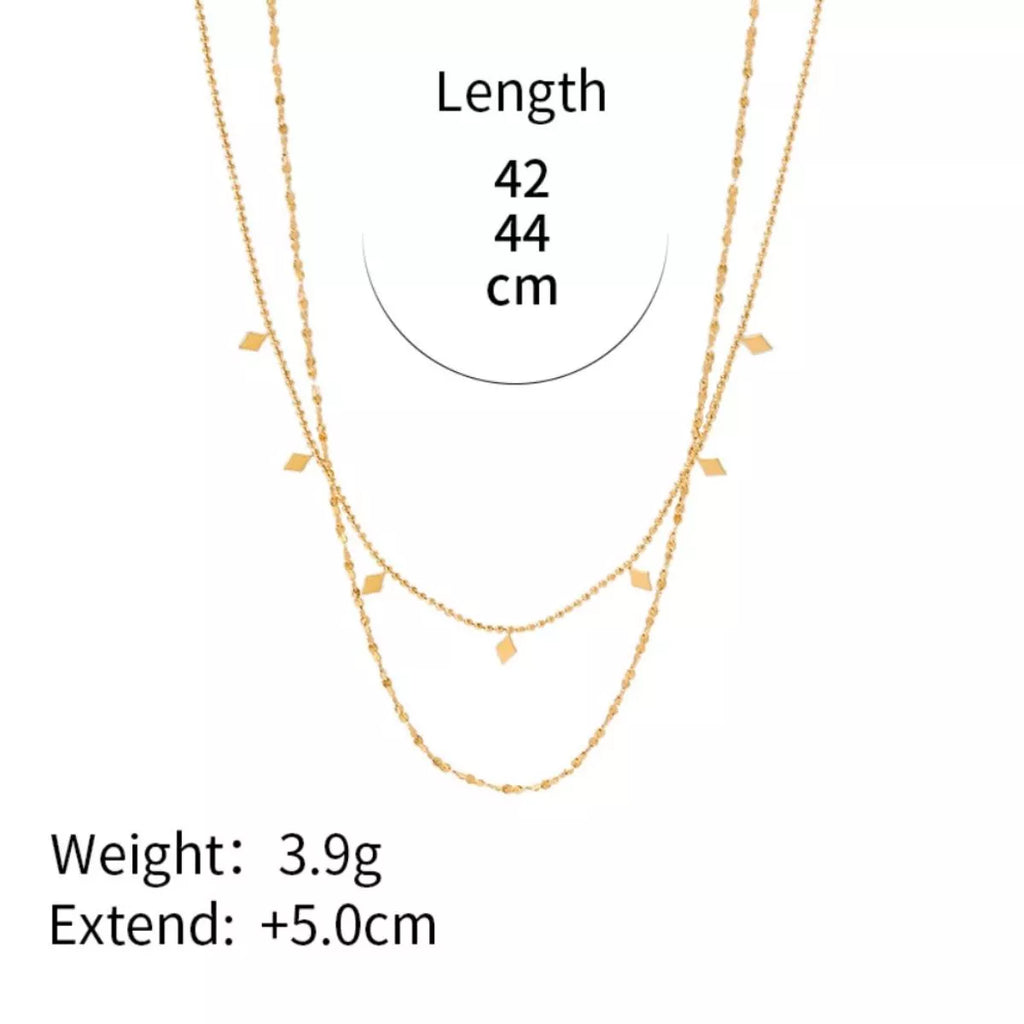 18K Gold-Plated Double Layered Necklace