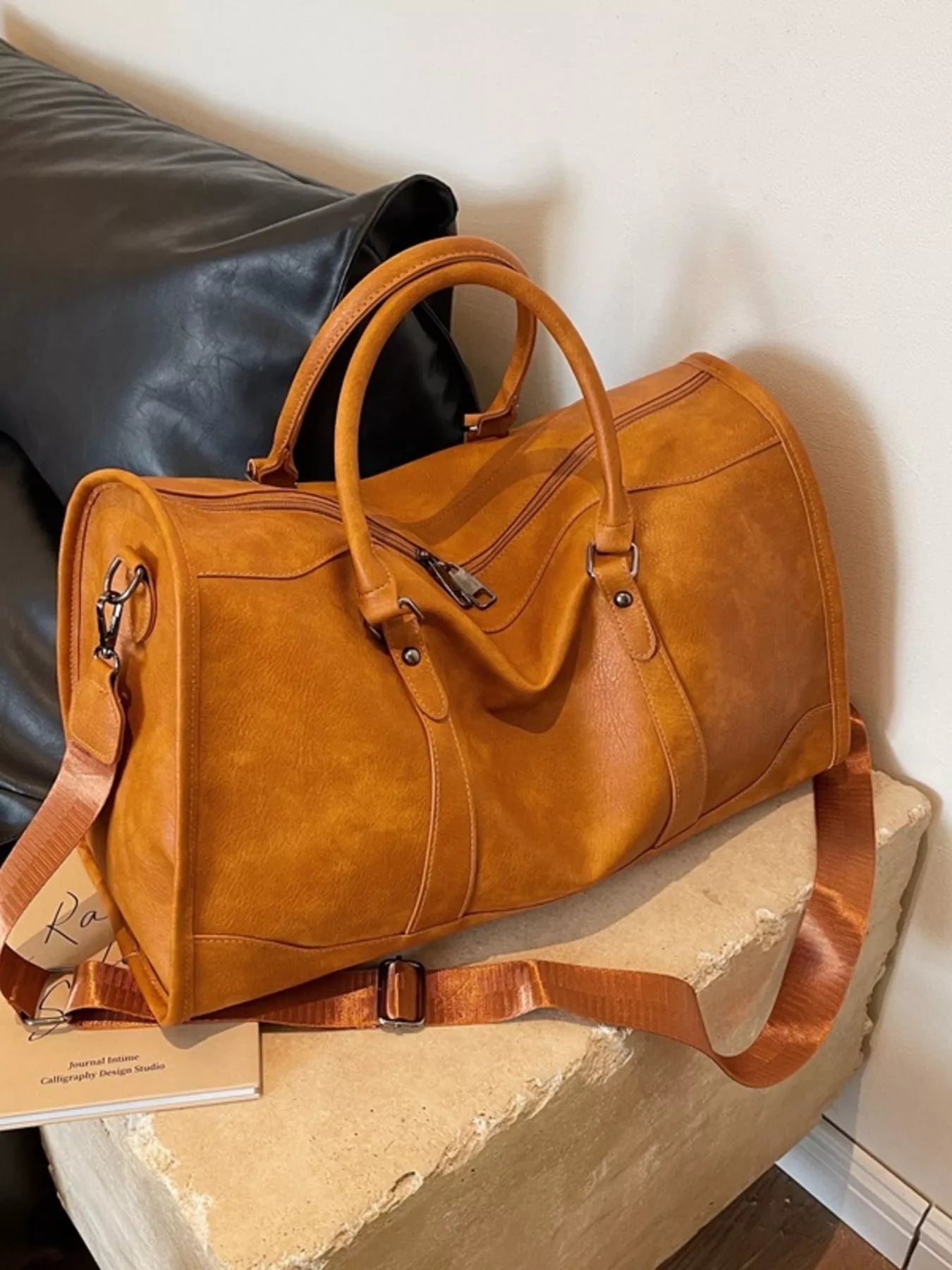 Vintage Leather Duffle Bag