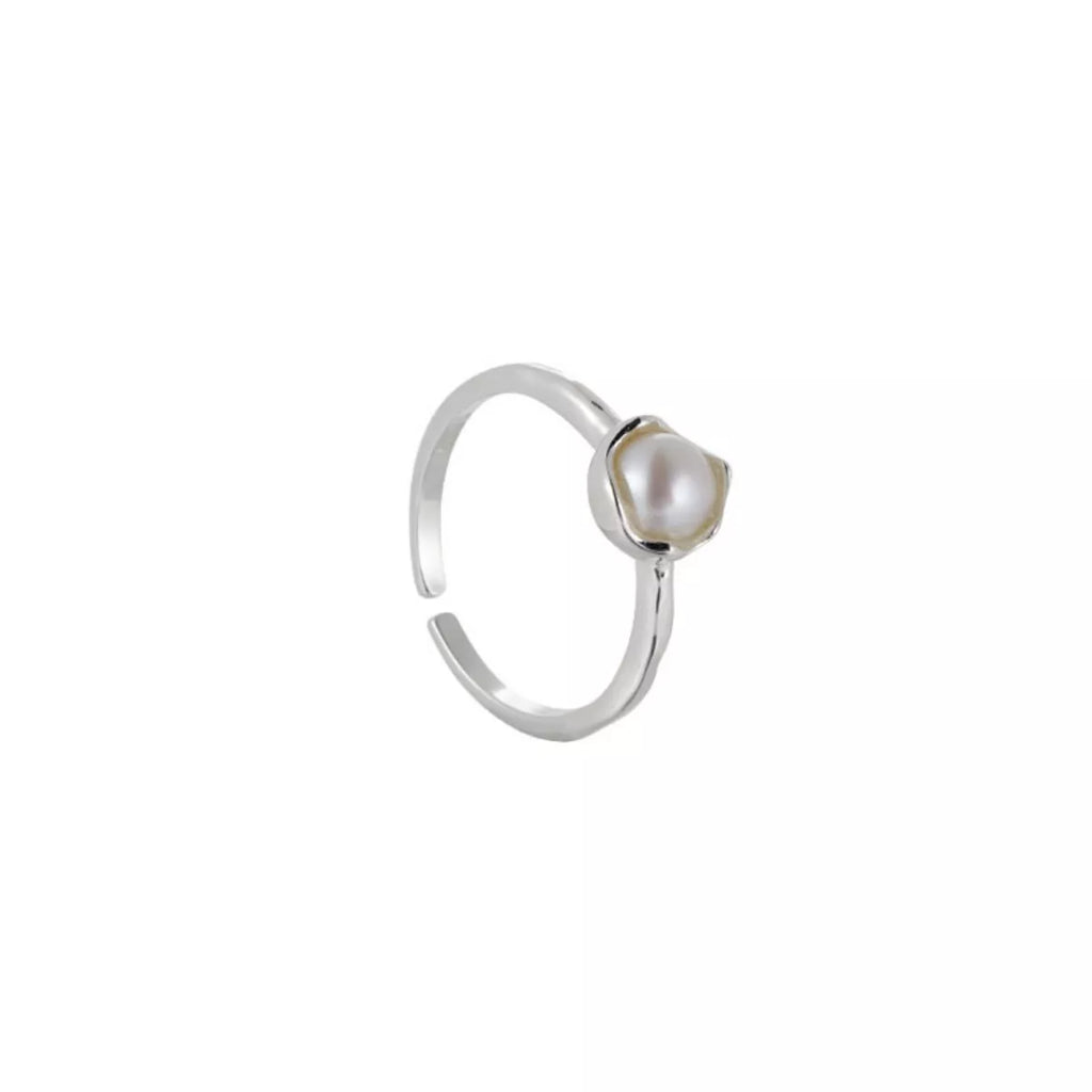 Freshwater Pearl 925 Sterling Silver Open Ring