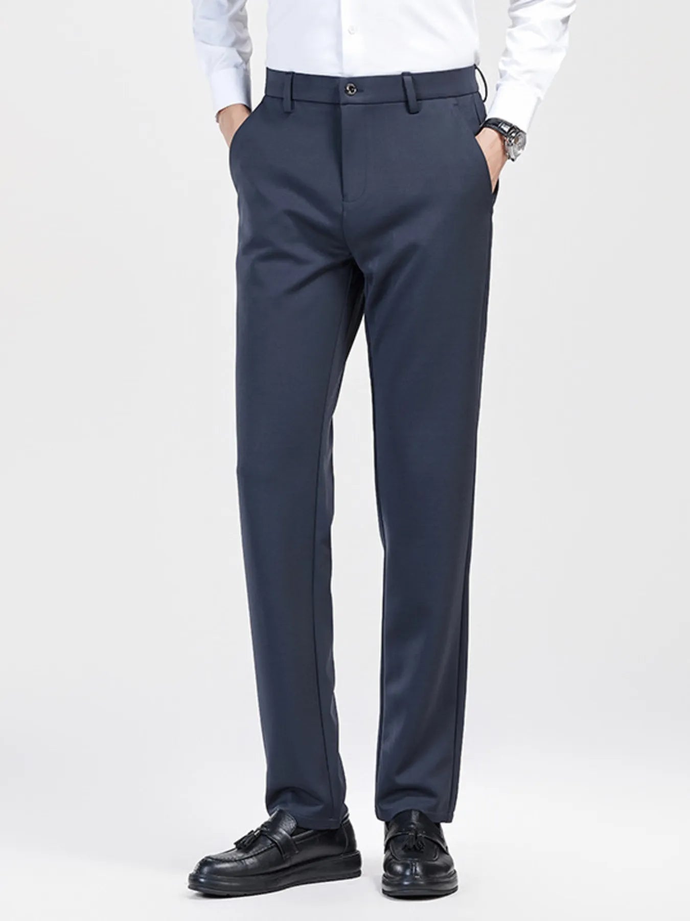 Men's Slim Fit Pants with Pockets