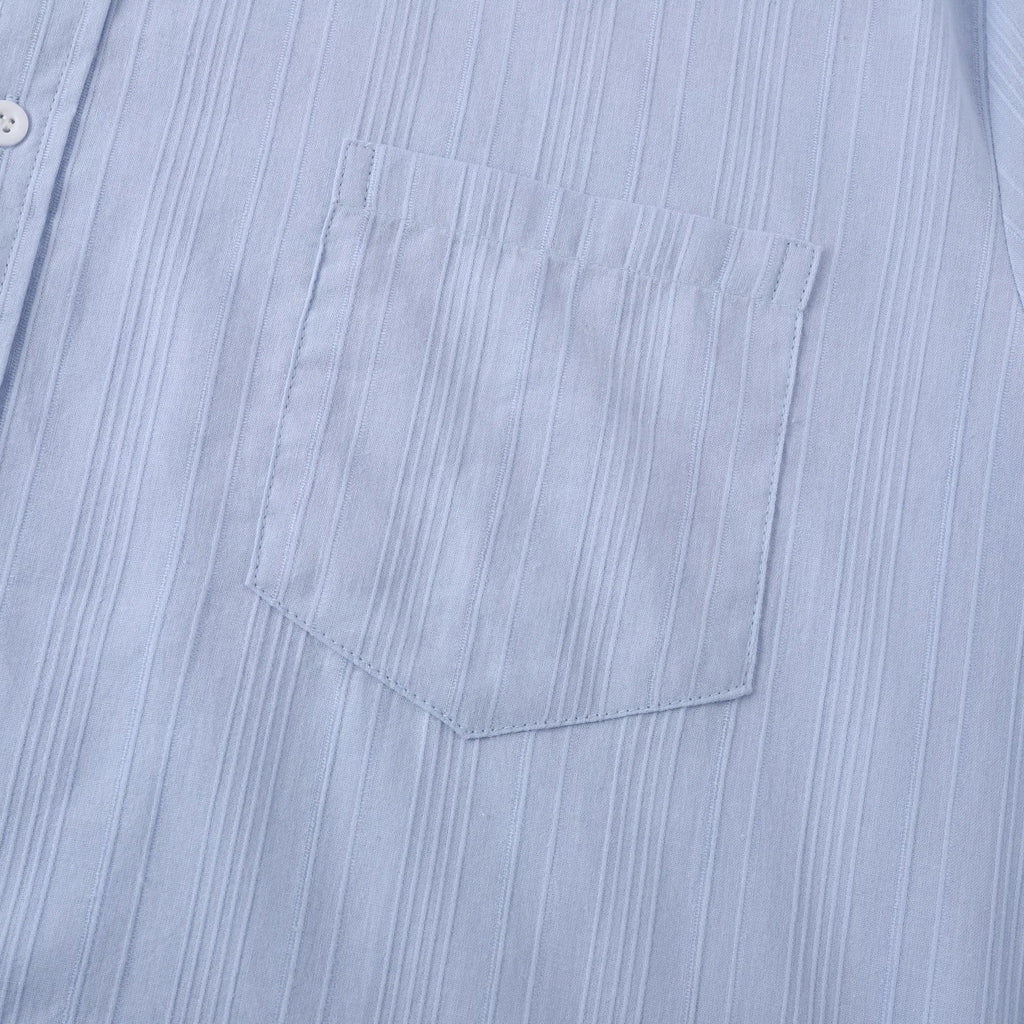 Men's Short Sleeve Button Down Shirt with Chest Pocket