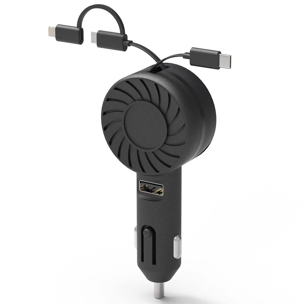 21W 3-in-1 Retractable Car Phone Charger