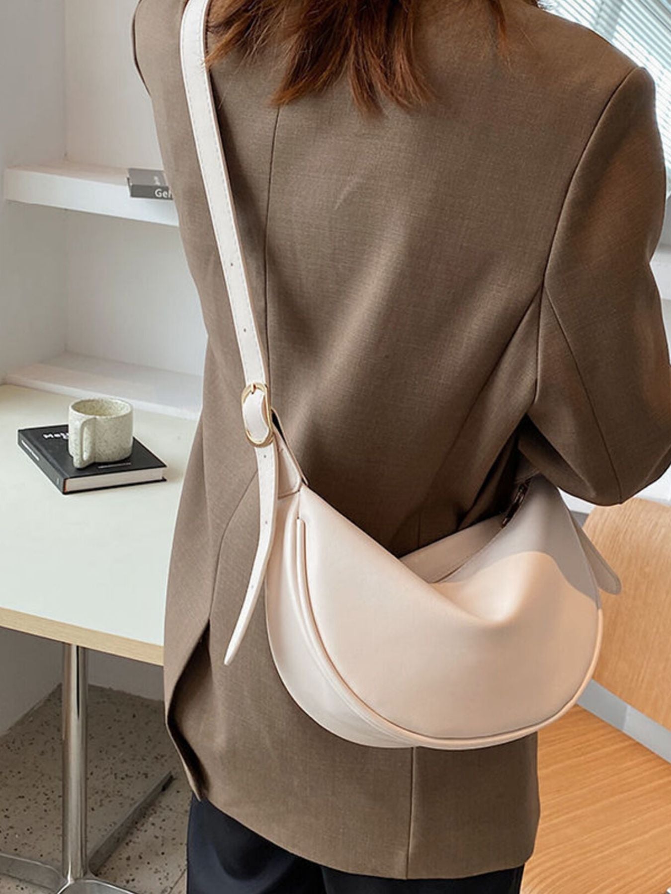 Minimalist Crescent Crossbody Bag