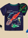 Children's Glow-in-the-Dark Bioluminescent Graphic T-Shirt