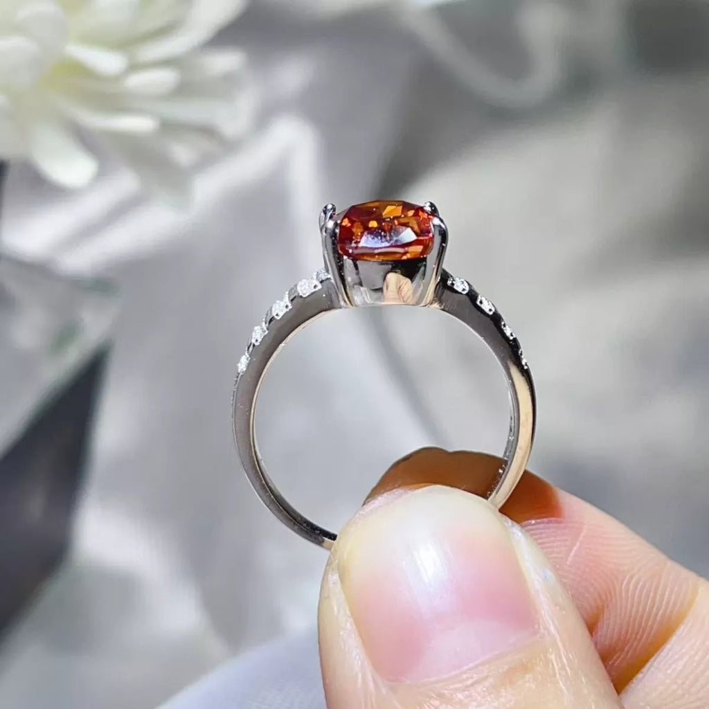 3 Carat Moissanite Oval 925 Sterling Silver Ring