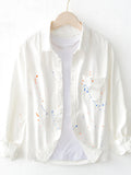 Men's Plus Size Paint Splatter Button Up Shirt