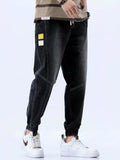 Men's Full Size Drawstring Loose Fit Jeans Plus Size