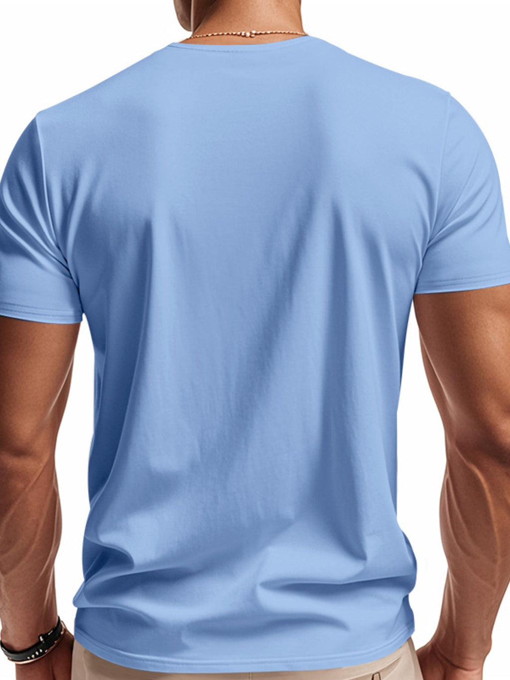 Men's Full Size Casual V-Neck Short Sleeve T-Shirt Plus Size