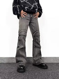 Men's Full Size Washed Flare Jeans Plus Size