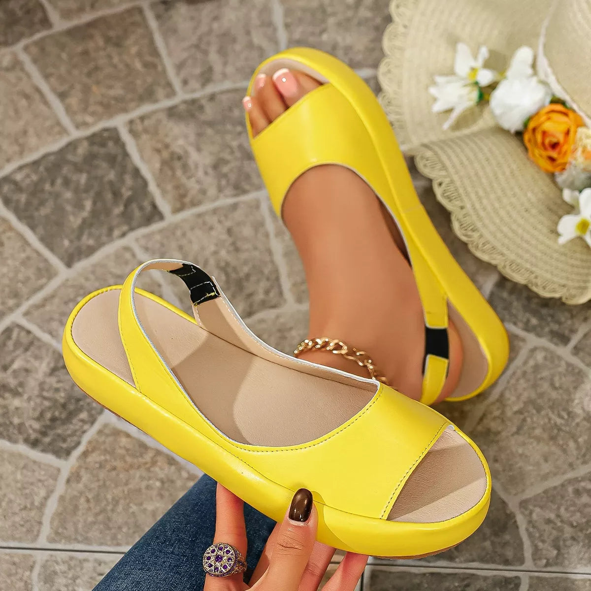 Open Toe Platform Sandals