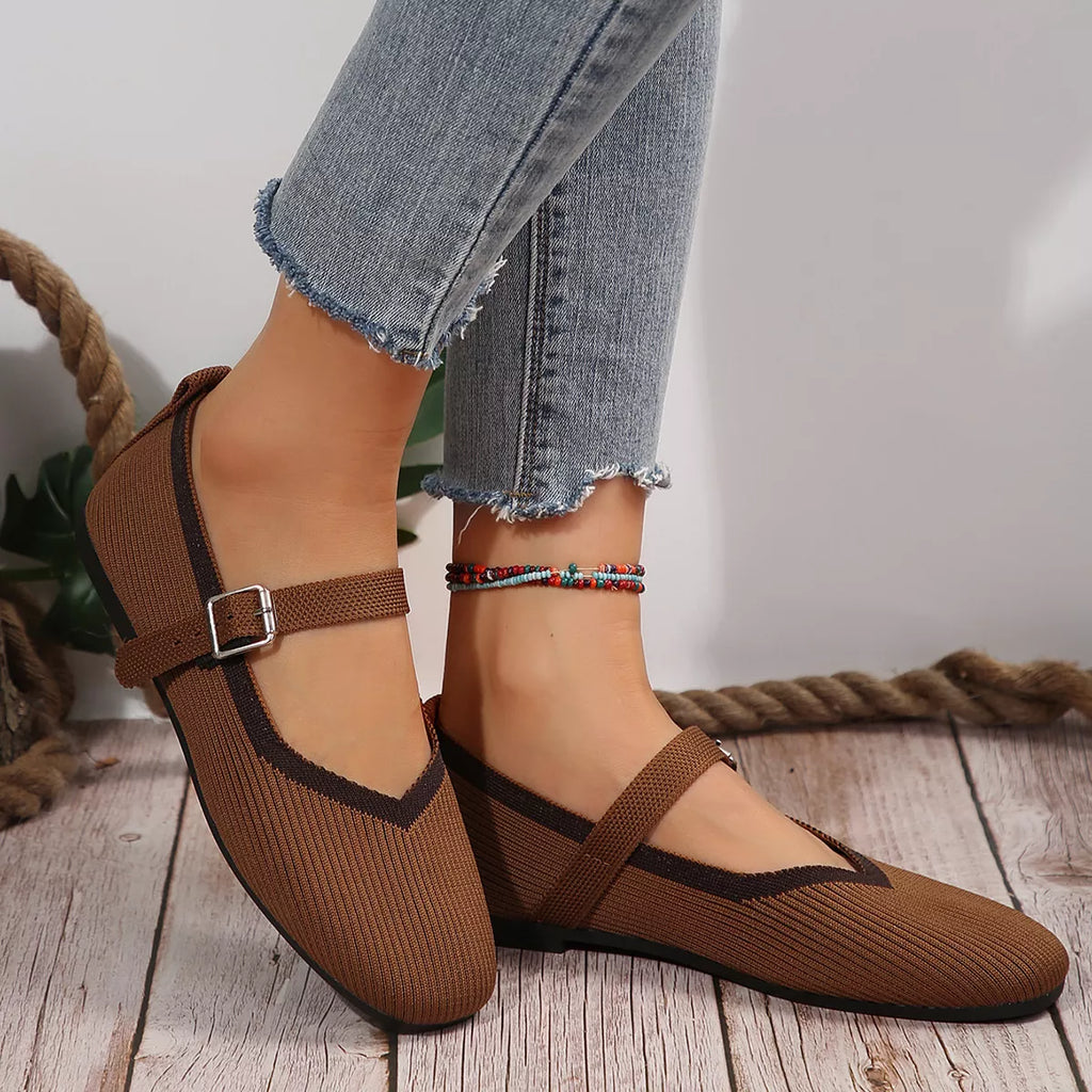Round Toe Mesh Slip-Ons