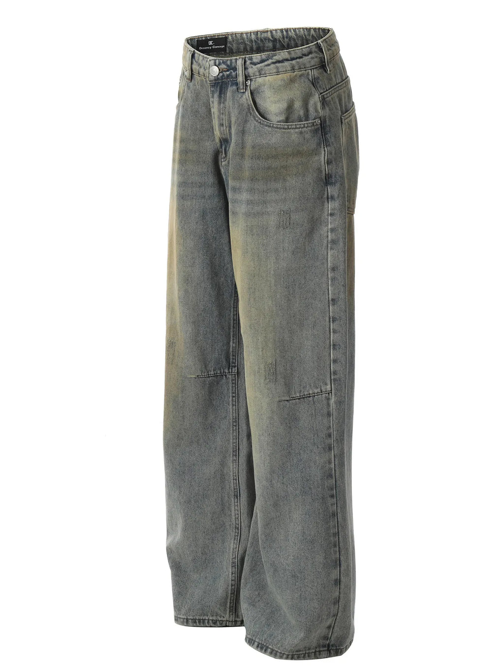 Men's Washed Wide Leg Jeans