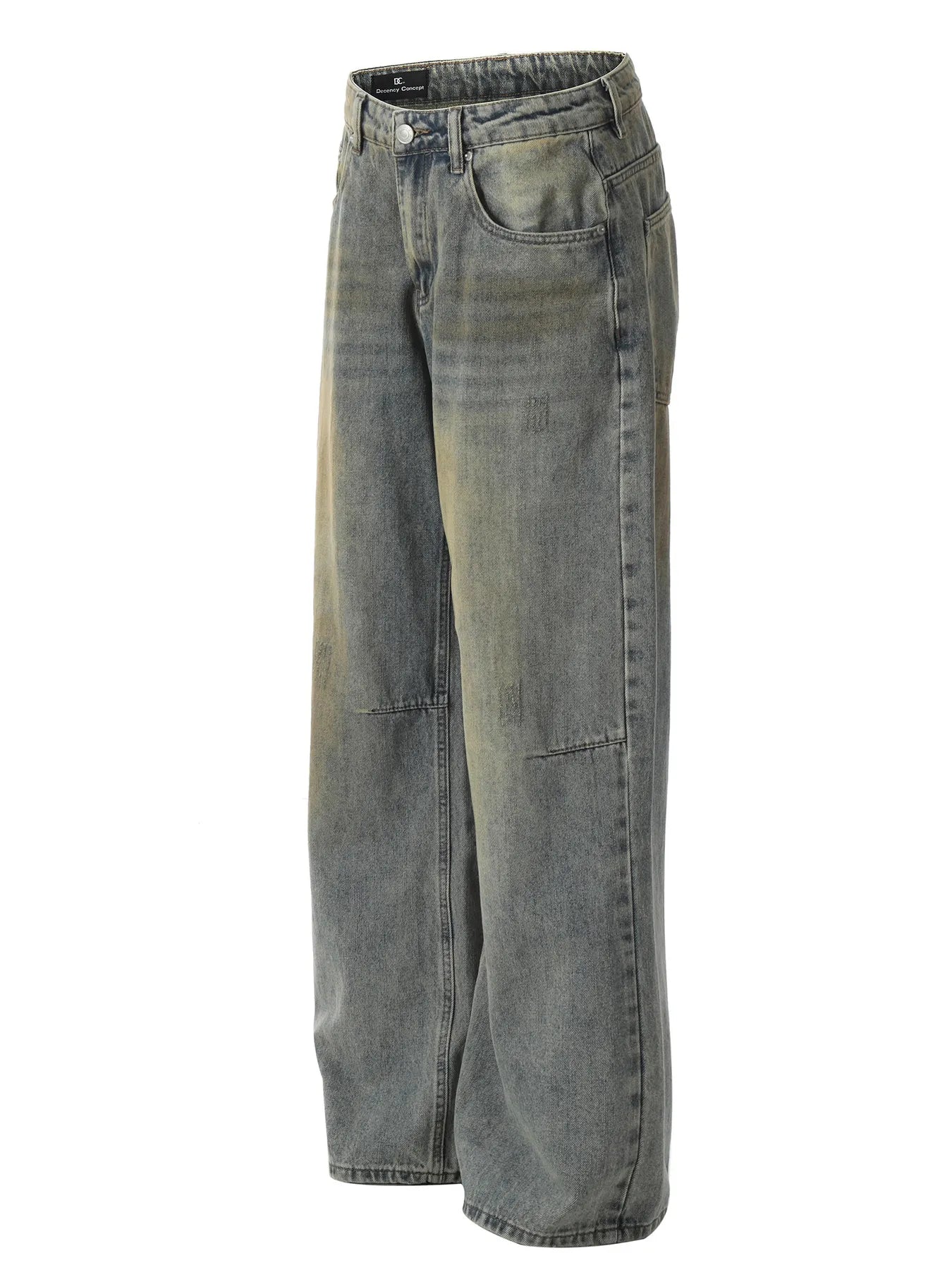 Men's Washed Wide Leg Jeans