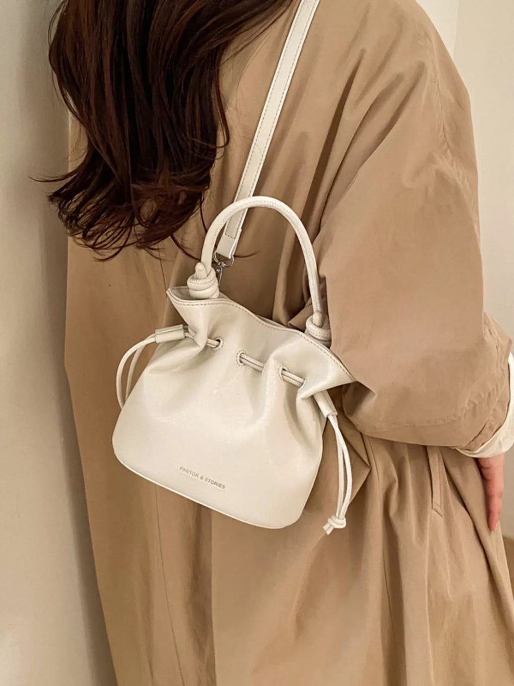 Drawstring Bucket Crossbody Bag