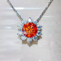 5 Carat Moissanite 925 Sterling Silver Pendant Necklace