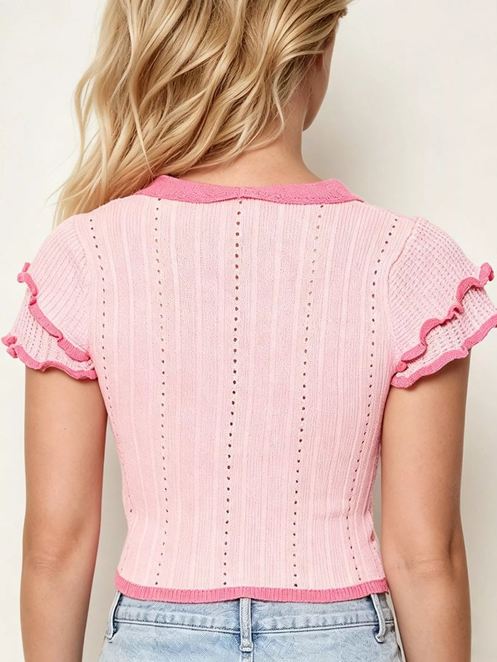 Peter Pan Collar Short Sleeve T-Shirt