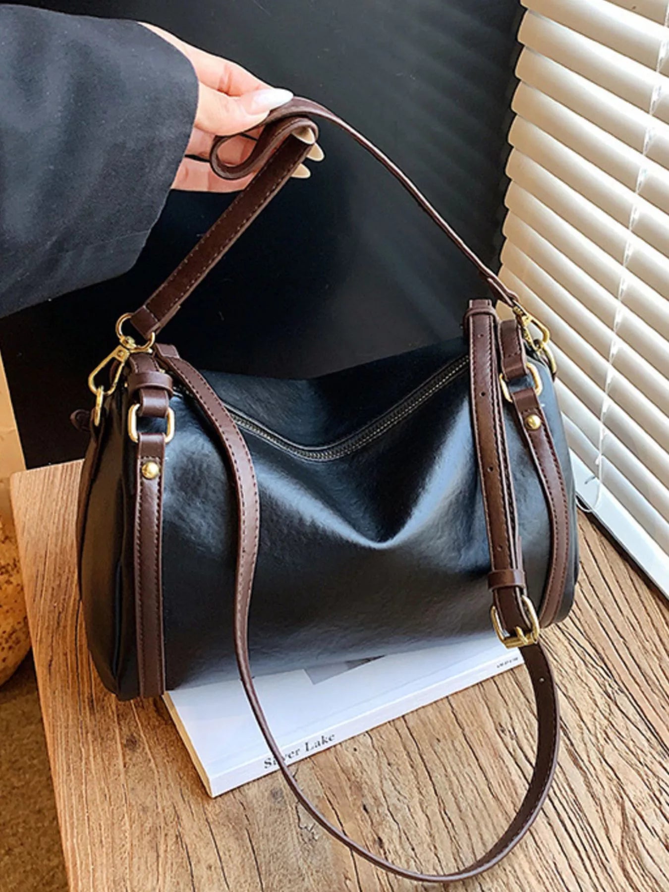 Vintage Style Barrel Crossbody Bag