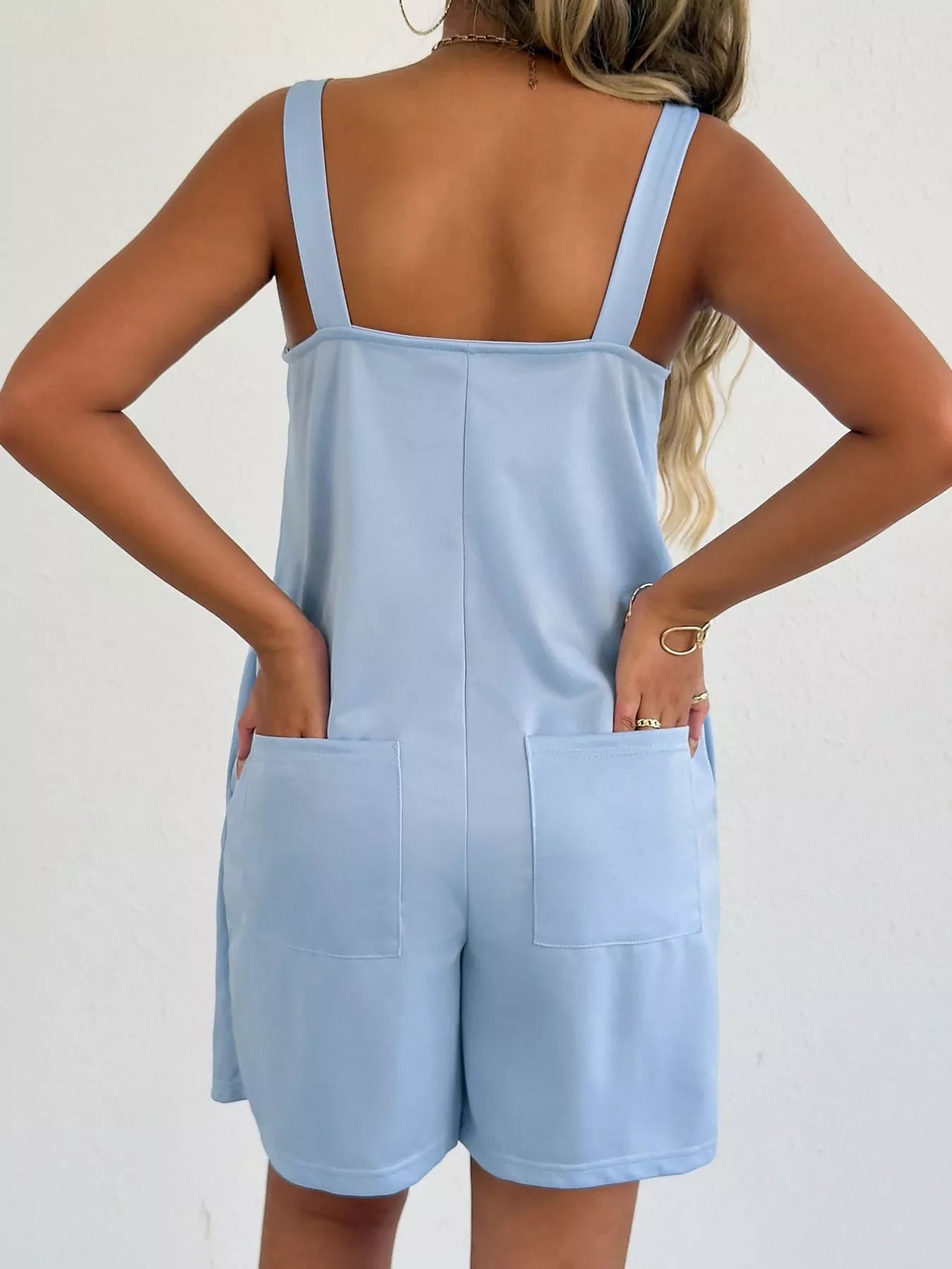 Sweetheart Neck Wide Strap Romper