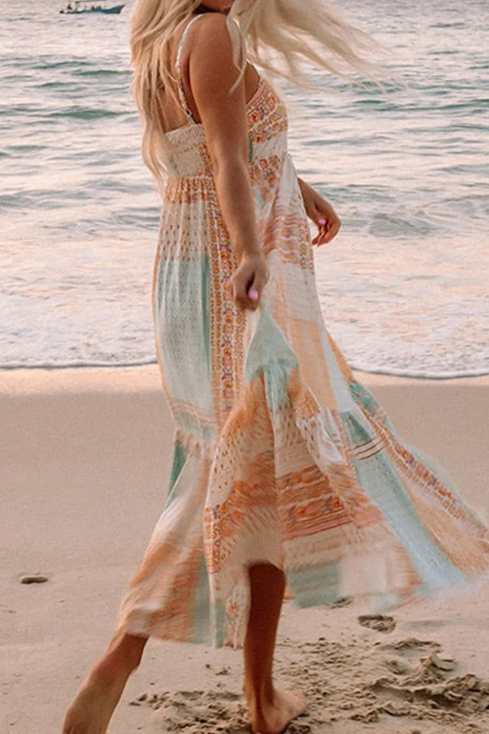 Printed Square Neck Cami Dress