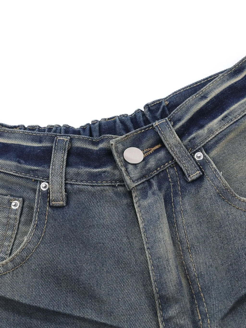 Men's Distressed Wide Leg Jeans