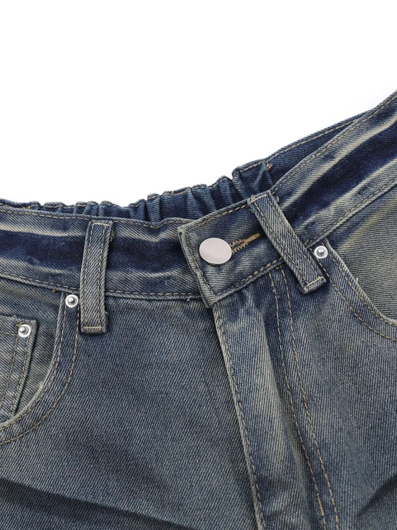 Men's Distressed Wide Leg Jeans