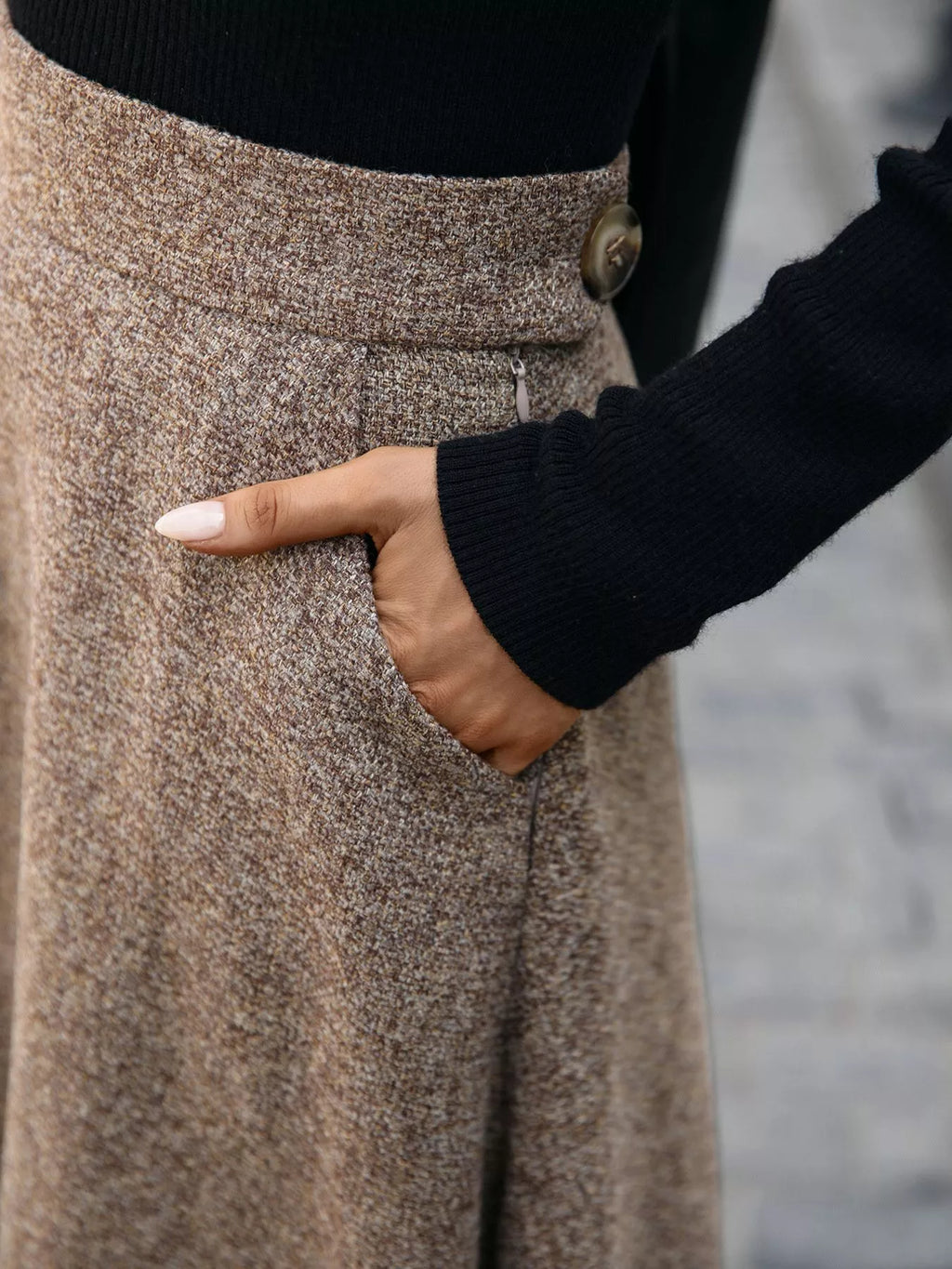 A-Line Midi Skirt