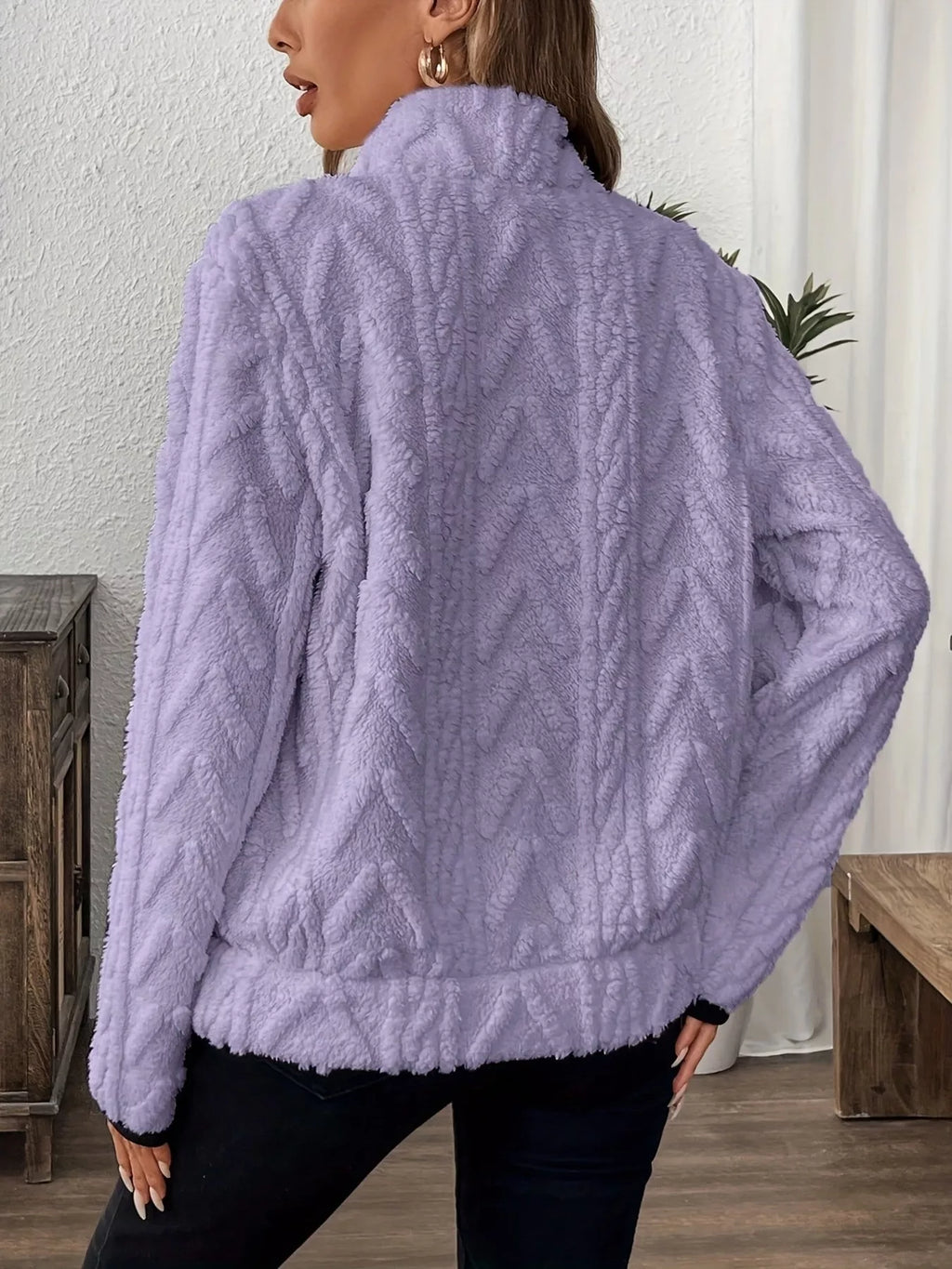 Cozy Sherpa Half Zip Sweatshirt