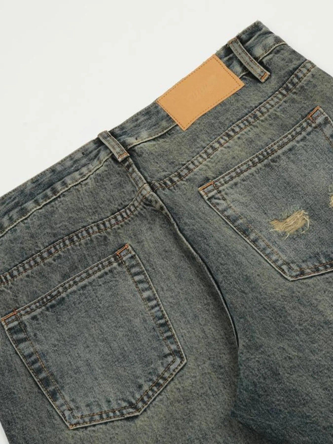 Men's Vintage Distressed Flare Jeans