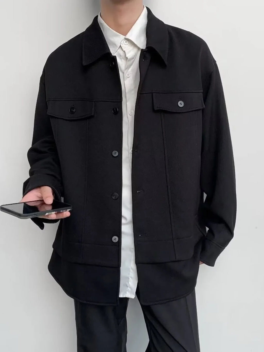 Men's Casual Button-Down Jacket