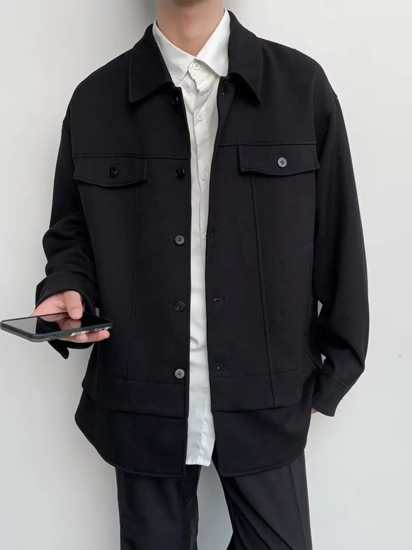 Men's Casual Button-Down Jacket
