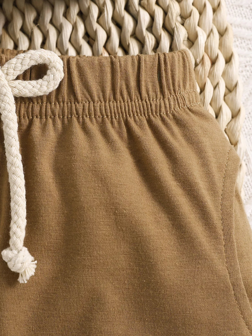 Children's Letter Round Neck Tee and Shorts Set