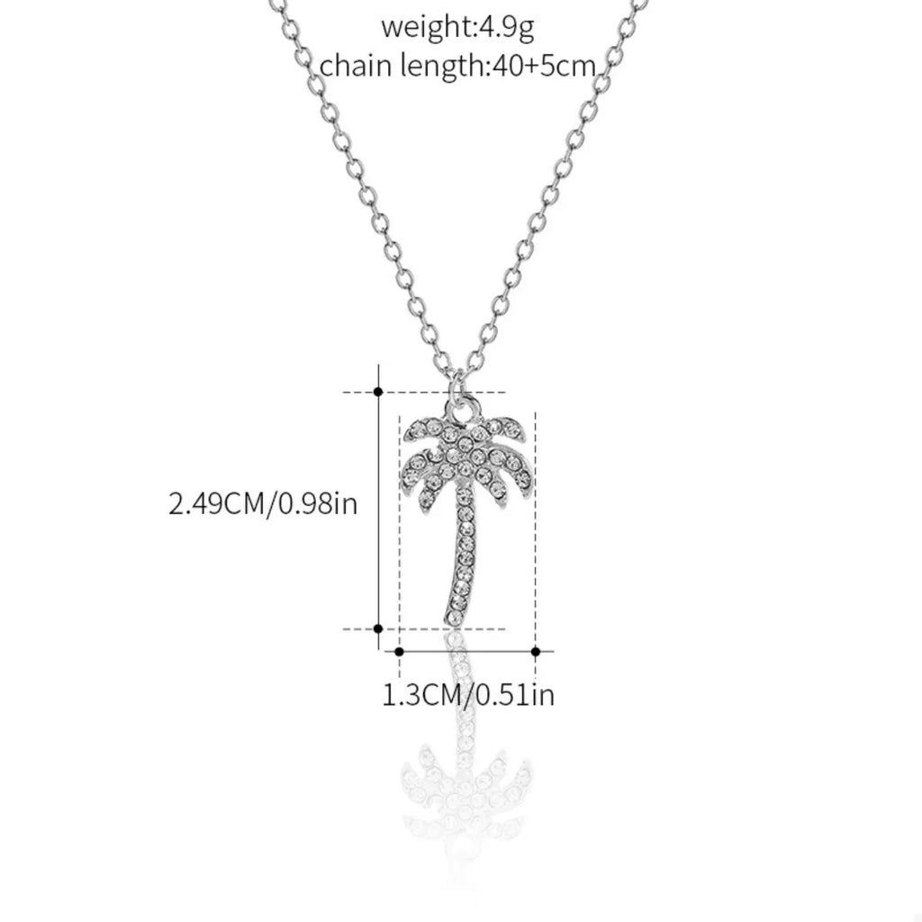 Palm Tree Pendant Necklace
