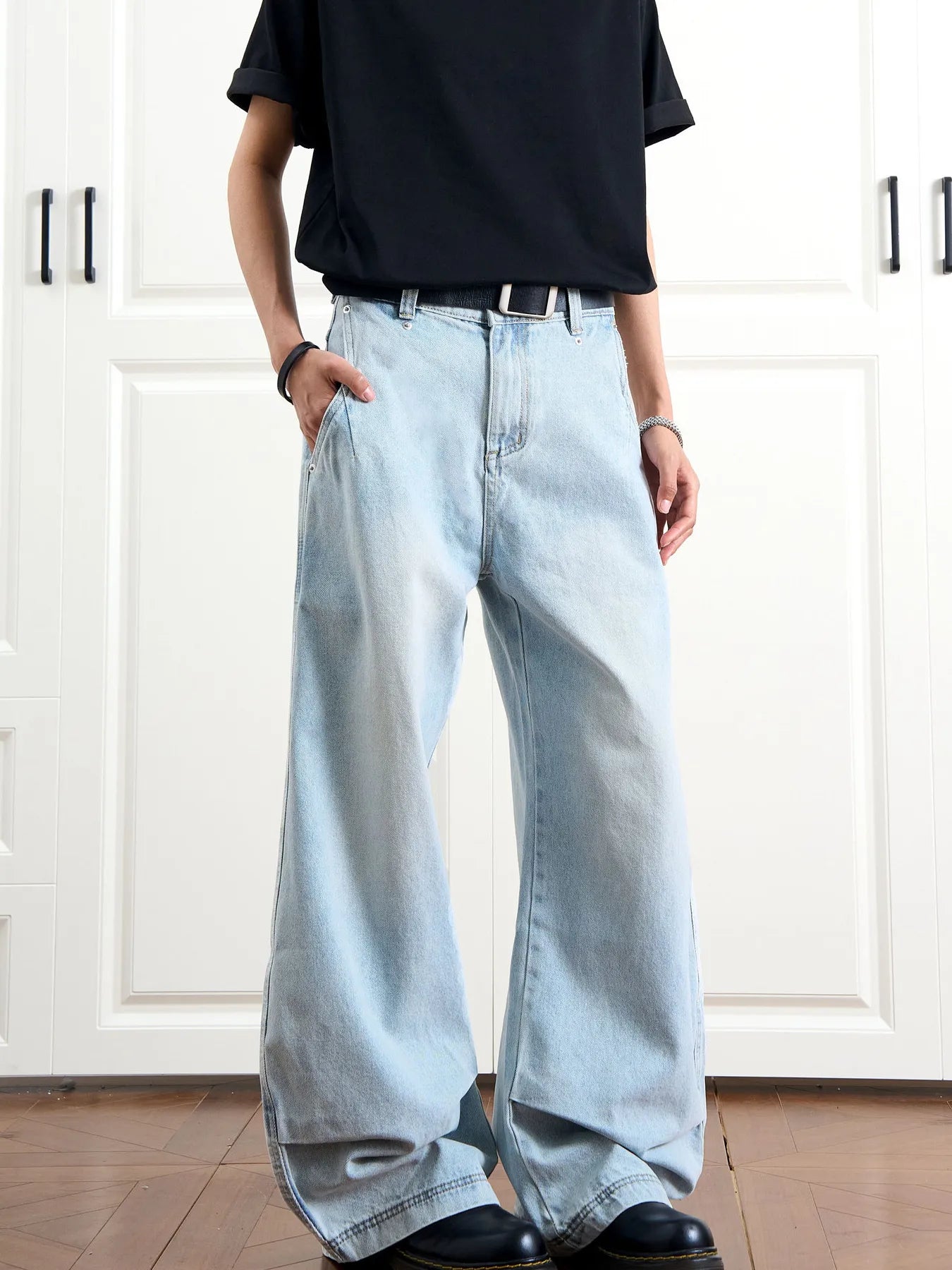 Men's Full Size Wide-Leg Relaxed Fit Jeans Plus Size
