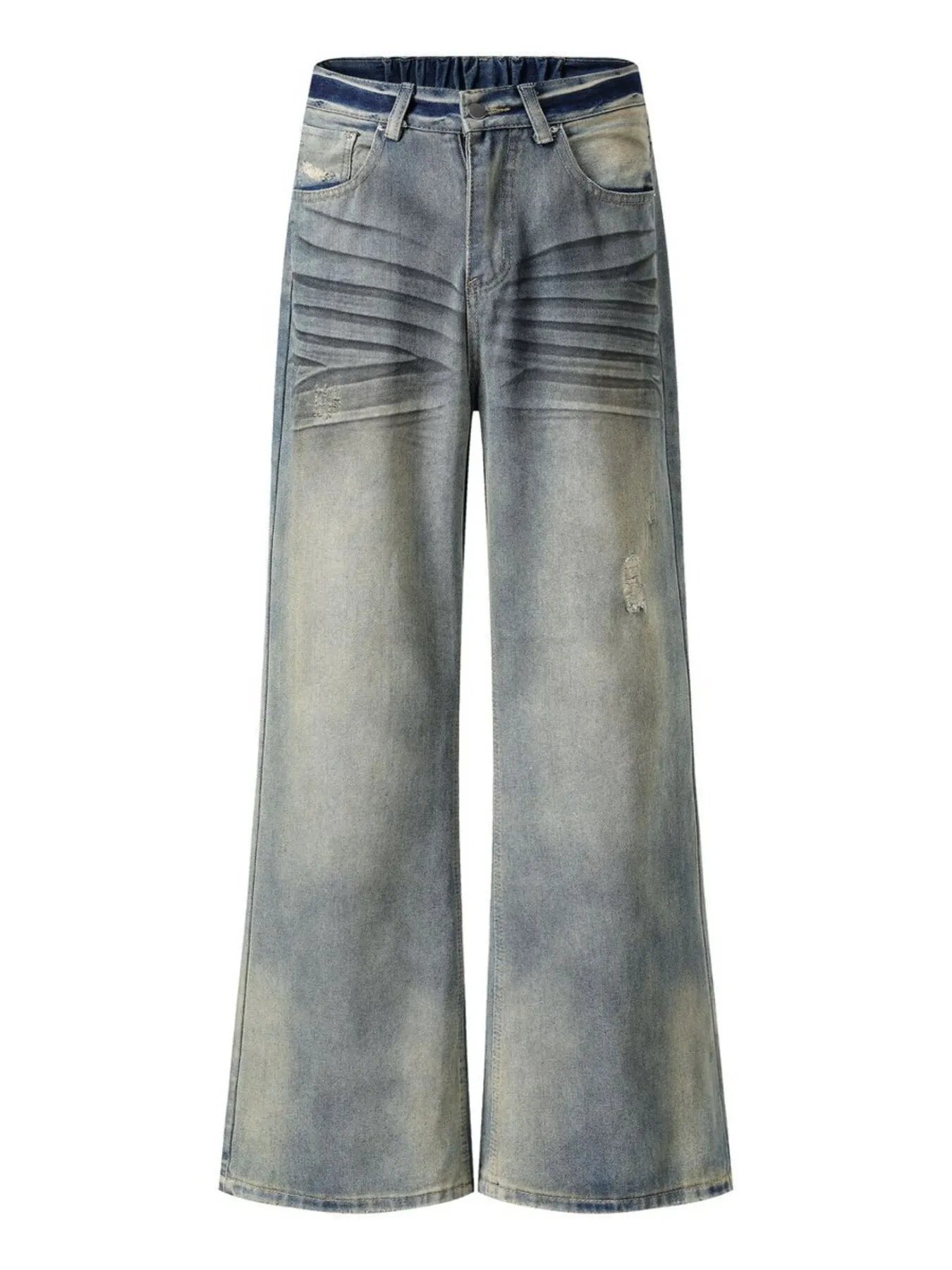 Men's Distressed Wide Leg Jeans