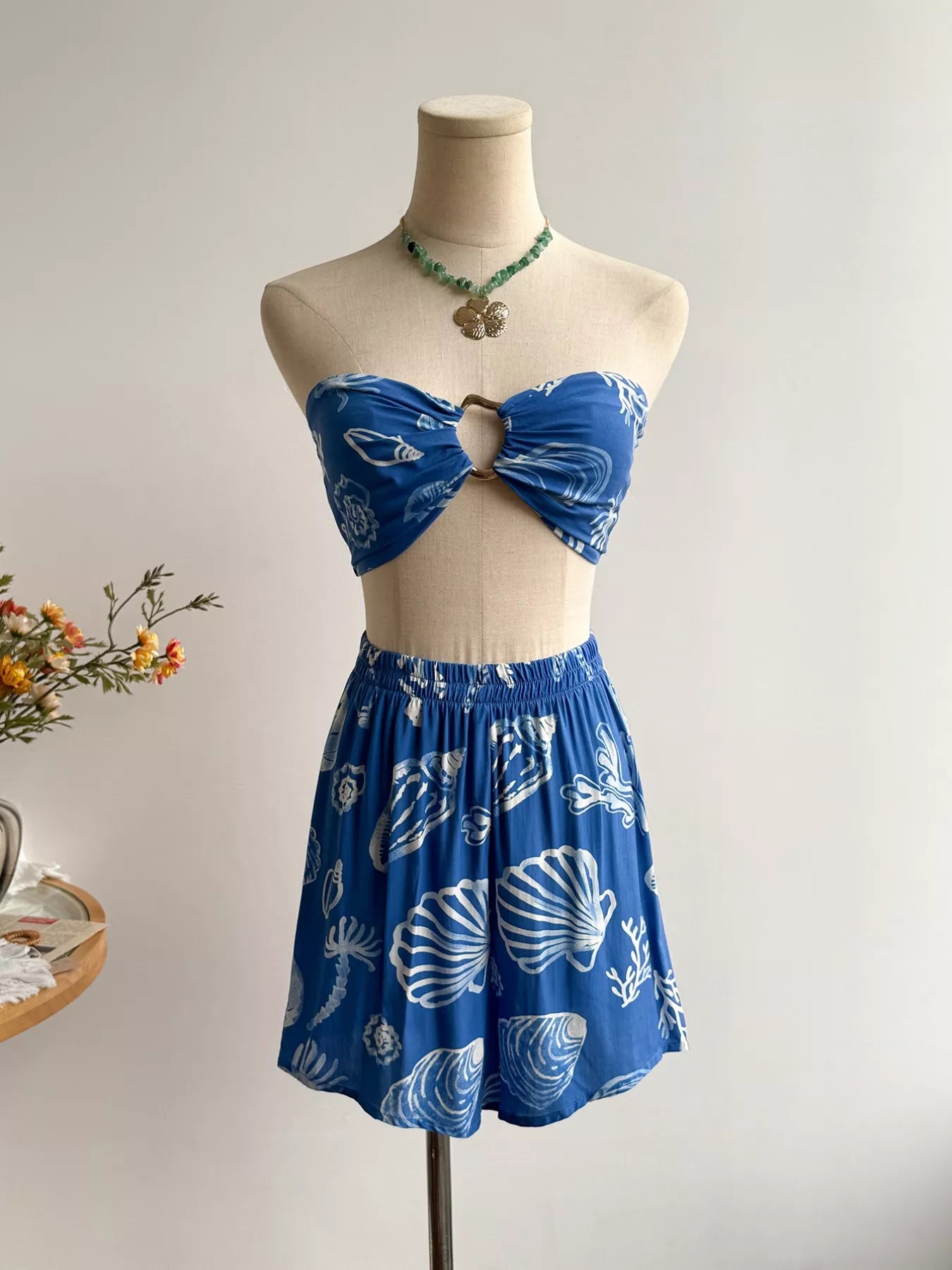 Seashell Print 3-Piece Summer Set