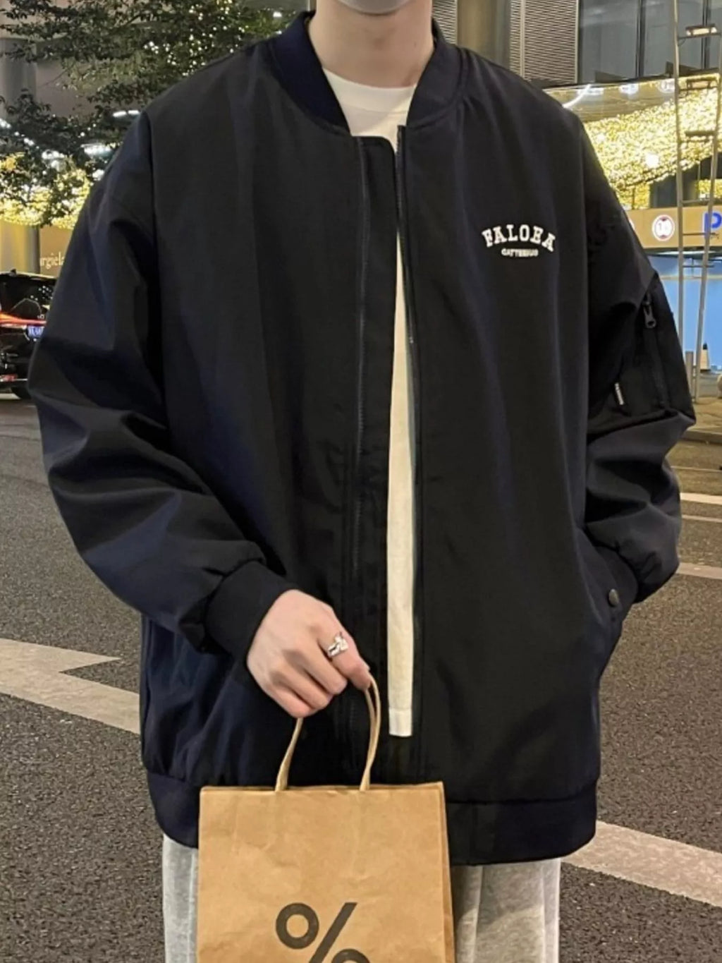 Men's Plus Size Casual Lightweight Zip Up Jacket