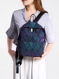 Geometric Adjustable Straps Backpack Bag