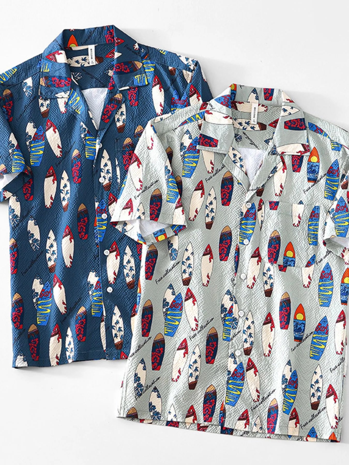 Men's Printed Button Up Short Sleeve Shirt