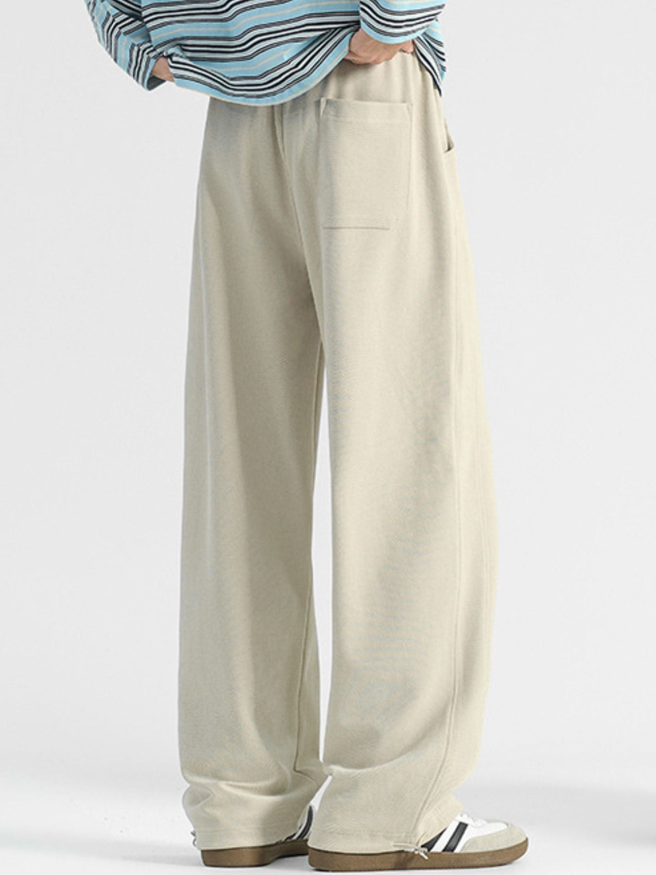 Men's Plus Size Casual Loose-Fit Drawstring Pants