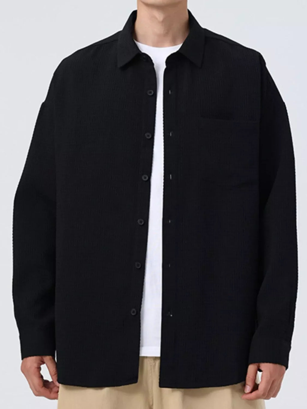 Men's Plus Size Button Up Casual Shirt