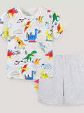 Children's Dinosaur Print Short Sleeve Tee and Shorts Set