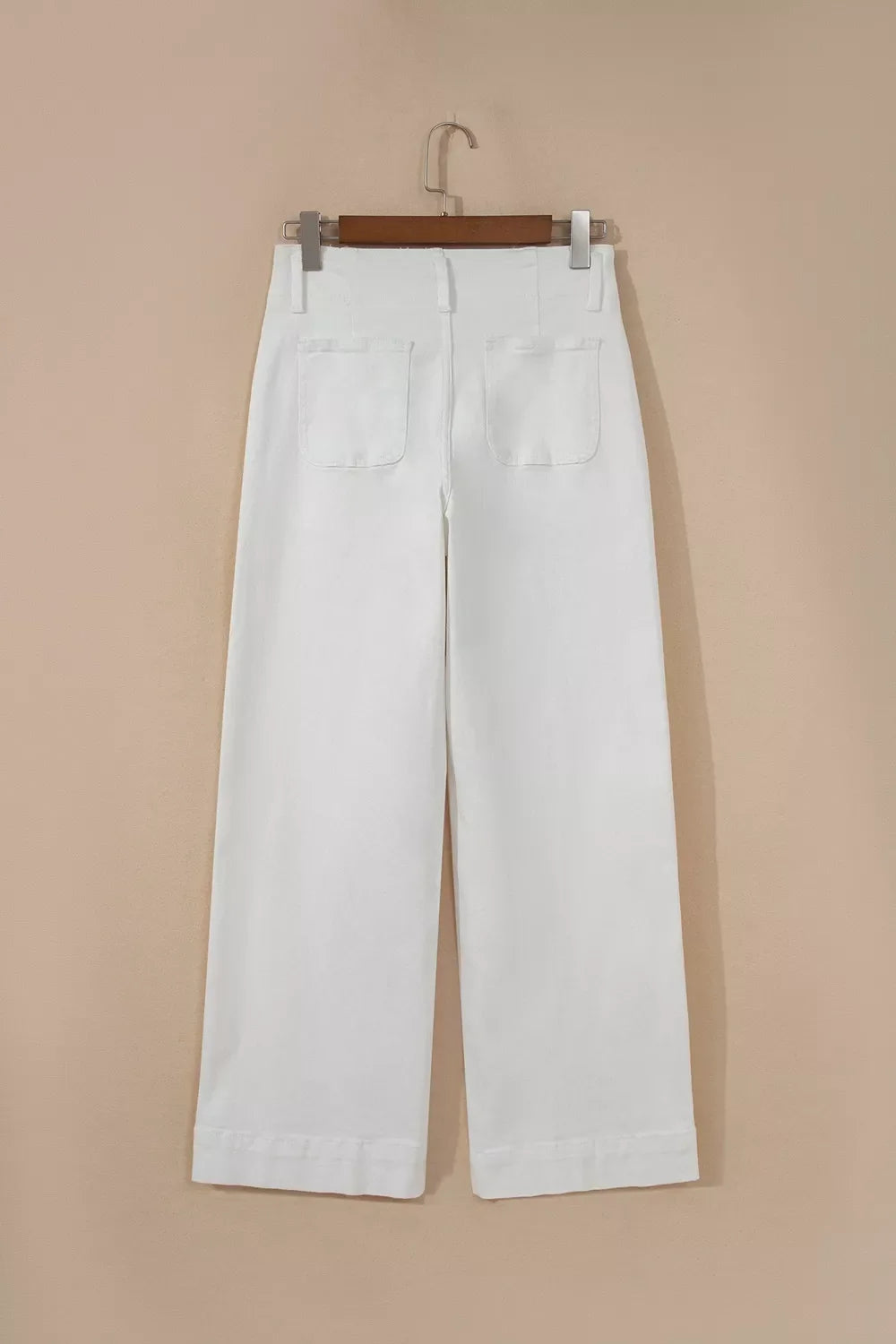 2-Button High Waist Wide Leg Jeans