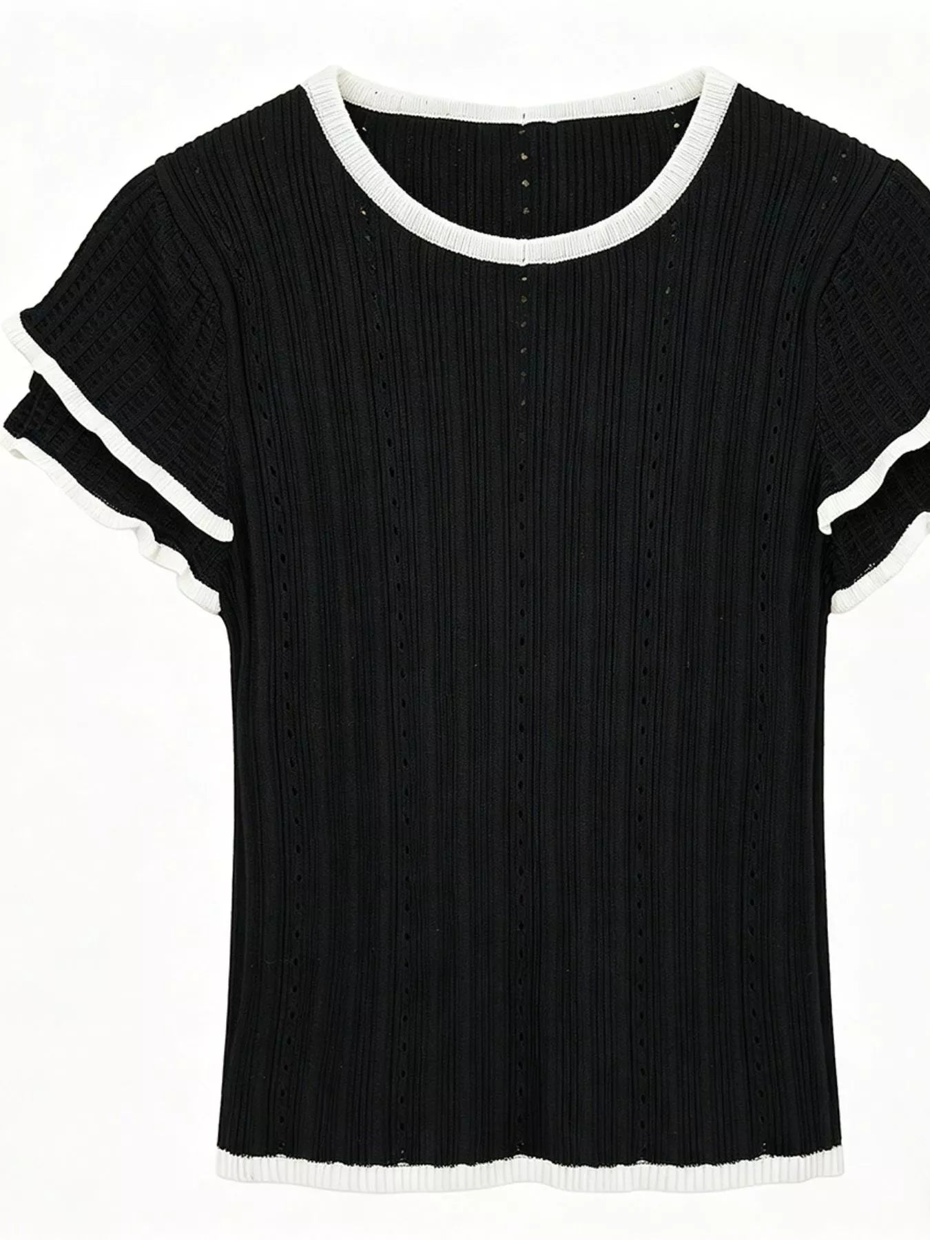 Peter Pan Collar Short Sleeve T-Shirt