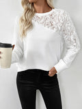 Rose Embroidered Long Sleeve Sweatshirt