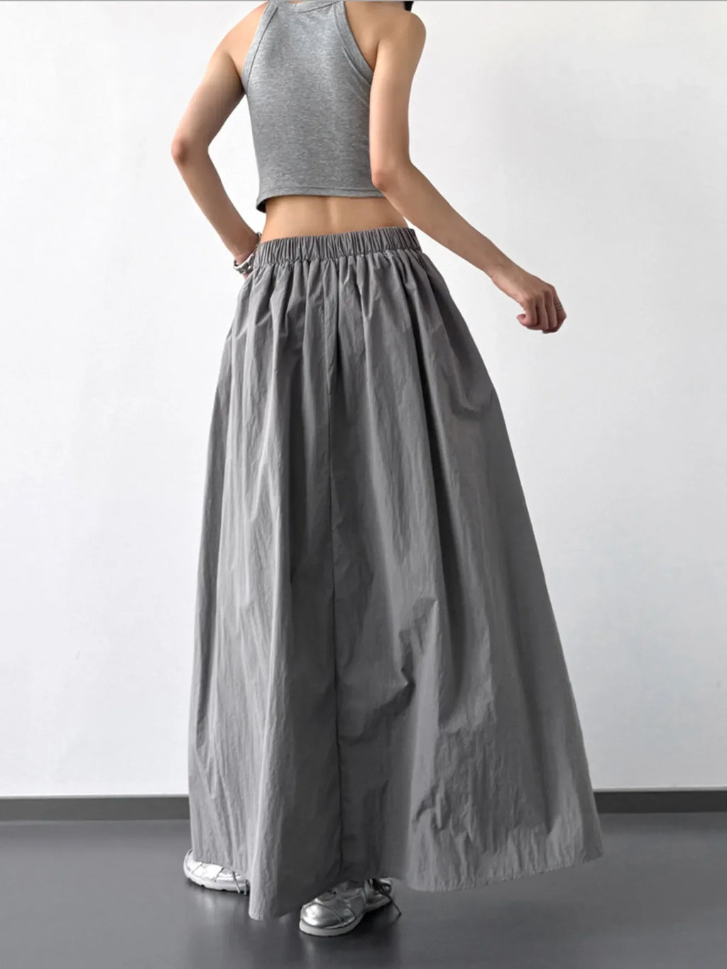 Pleated Maxi Skirt