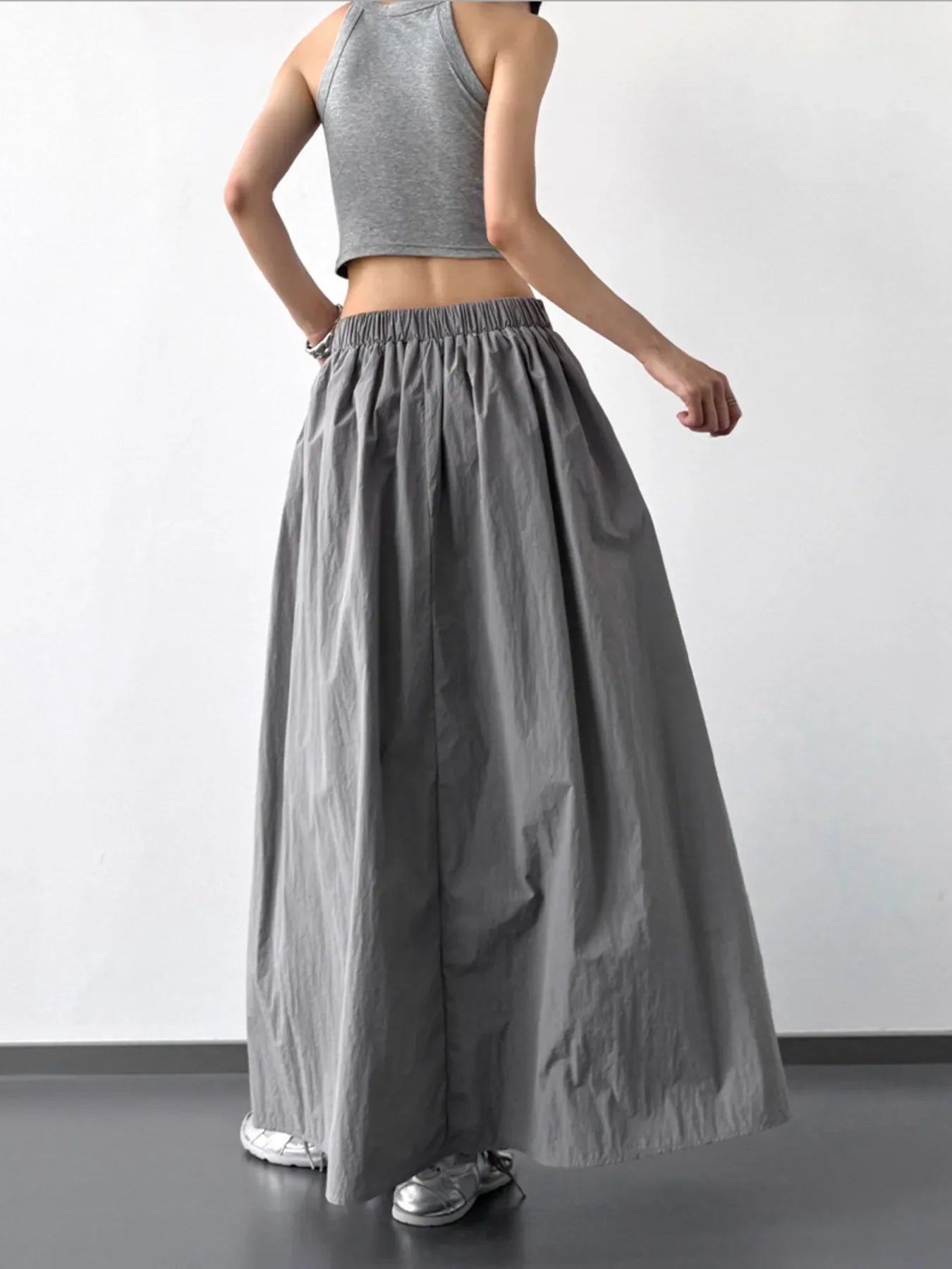 Pleated Maxi Skirt